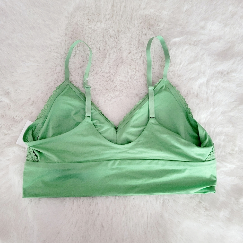💚AERIE SUNNIE BLOSSOM LACE PADDED TRIANGLE BRALETTE SIZE M - Picture 8 of 8